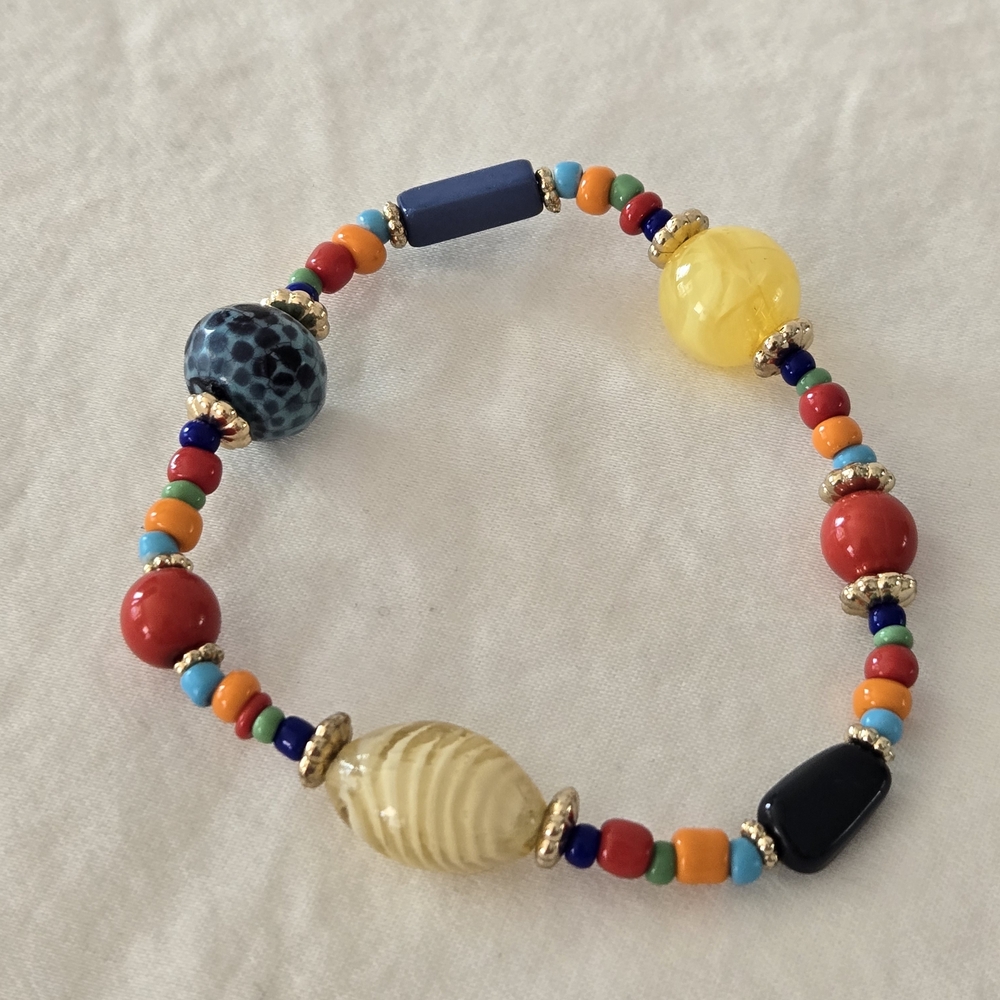 Murano Multicolor Beaded Bracelet - Picture 3 of 10
